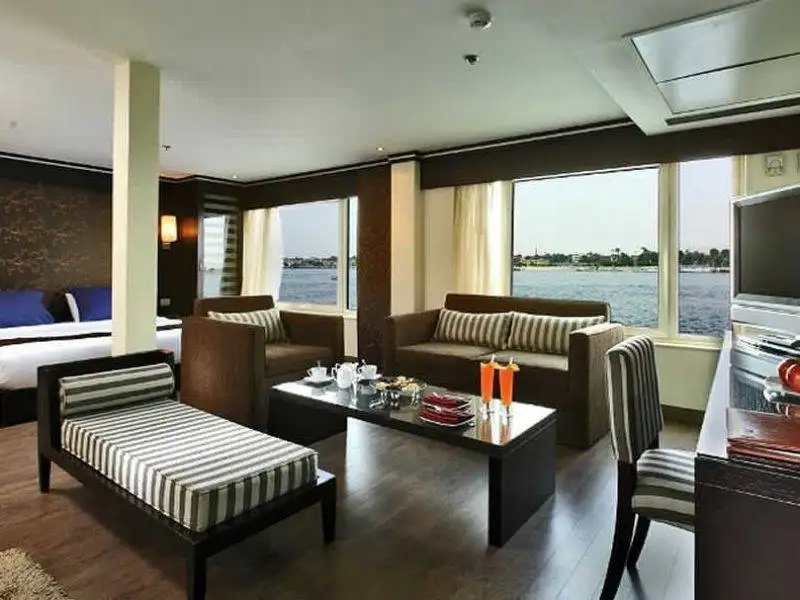Spacious Nile Premium Nile Cruise lounge with modern design
