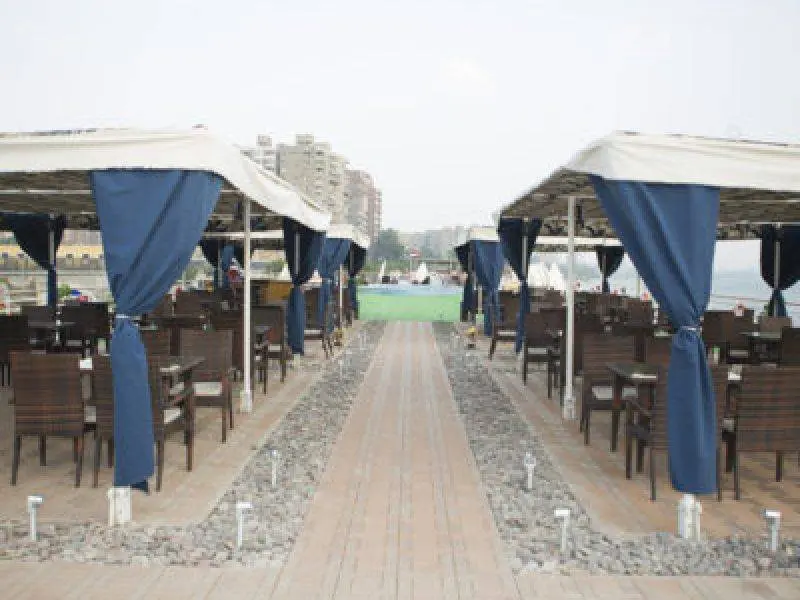 Blue Shadow Nile Cruise sundeck with swimming pool and Nile views