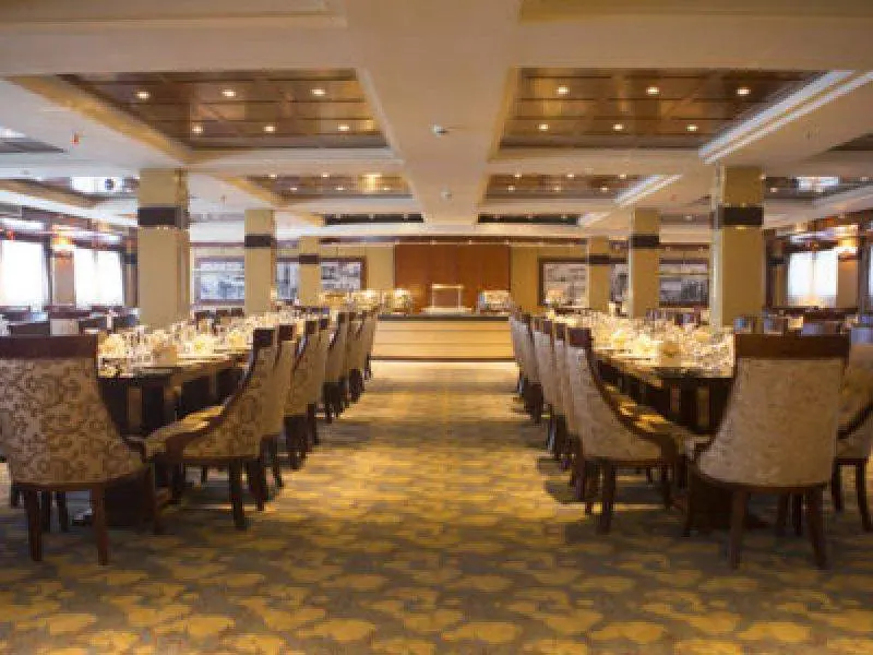 Fine dining restaurant onboard Blue Shadow Nile Cruise Egypt