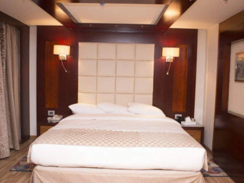Spacious Blue Shadow Nile Cruise cabin with panoramic Nile view