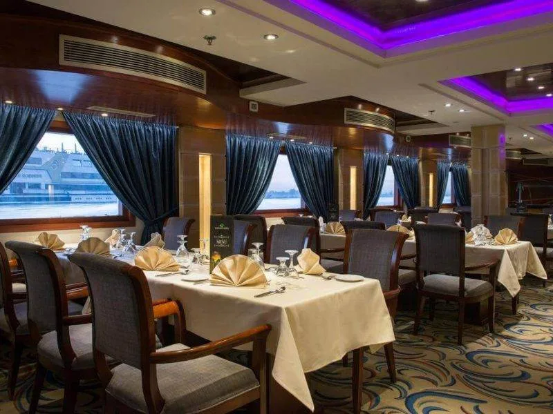 Fine dining experience aboard Esmeralda Nile Cruise on the Nile