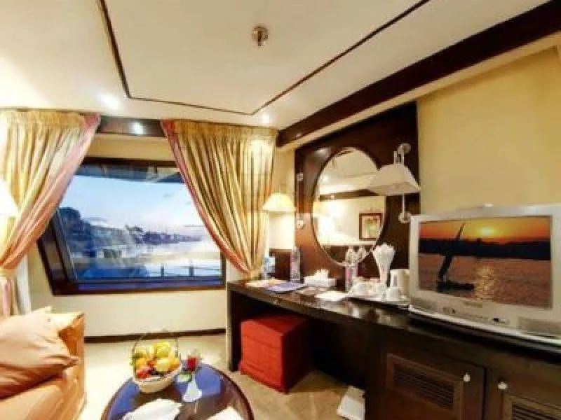 Passengers enjoying sunset on Grand Sun Nile Cruise