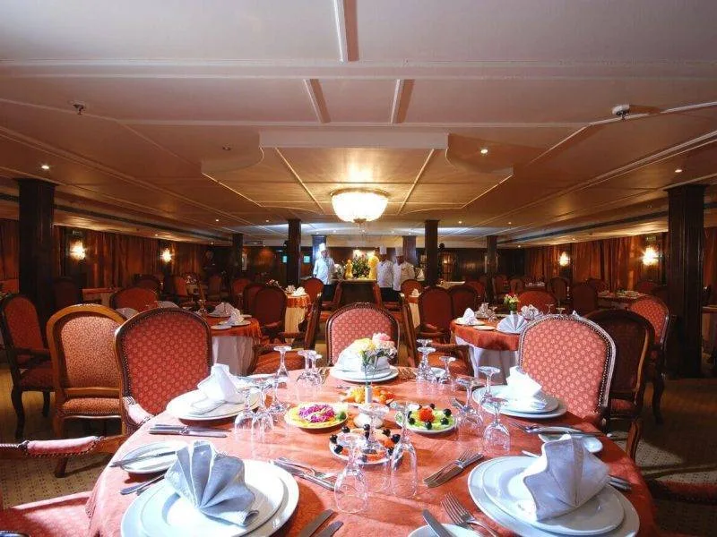Fine dining restaurant onboard MS Miriam Nile Cruise