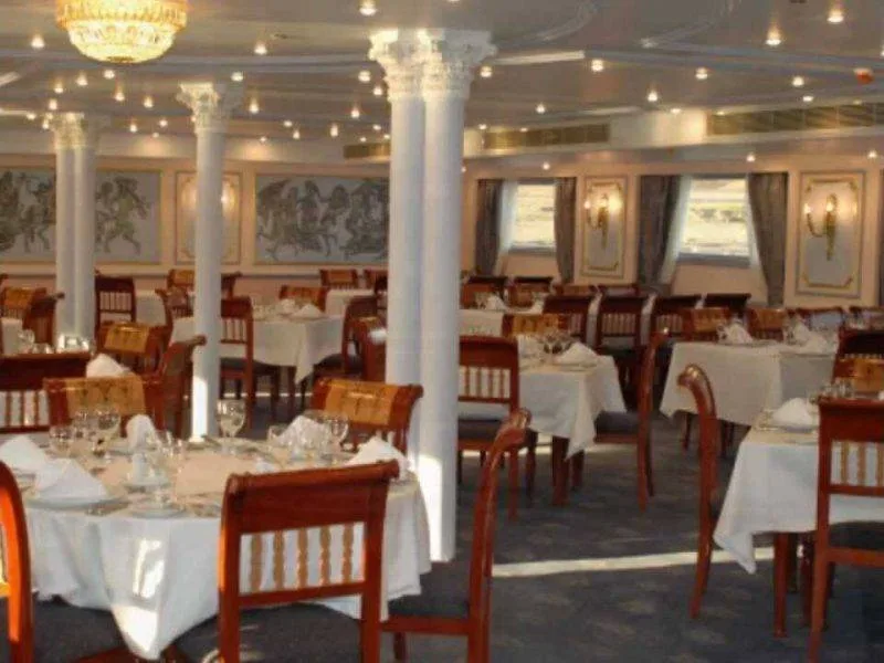 Fine dining restaurant onboard MS Nile Dolphin luxury Nile Cruise