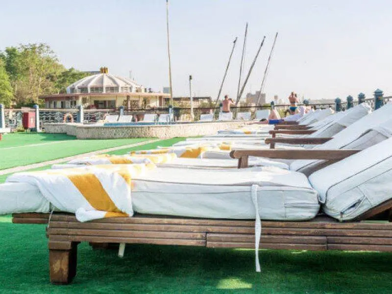 Princess Sarah II Nile Cruise luxury sundeck with panoramic Nile River views