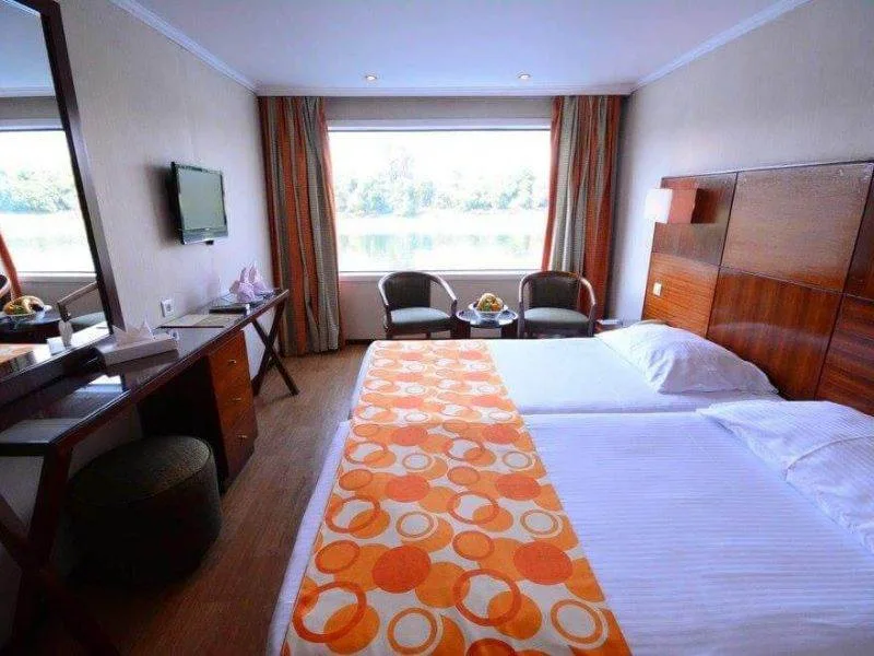 Spacious twin cabin onboard MS Radamis I Nile Cruise