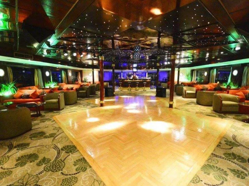 Elegant lobby of MS Radamis I Nile Cruise with modern design