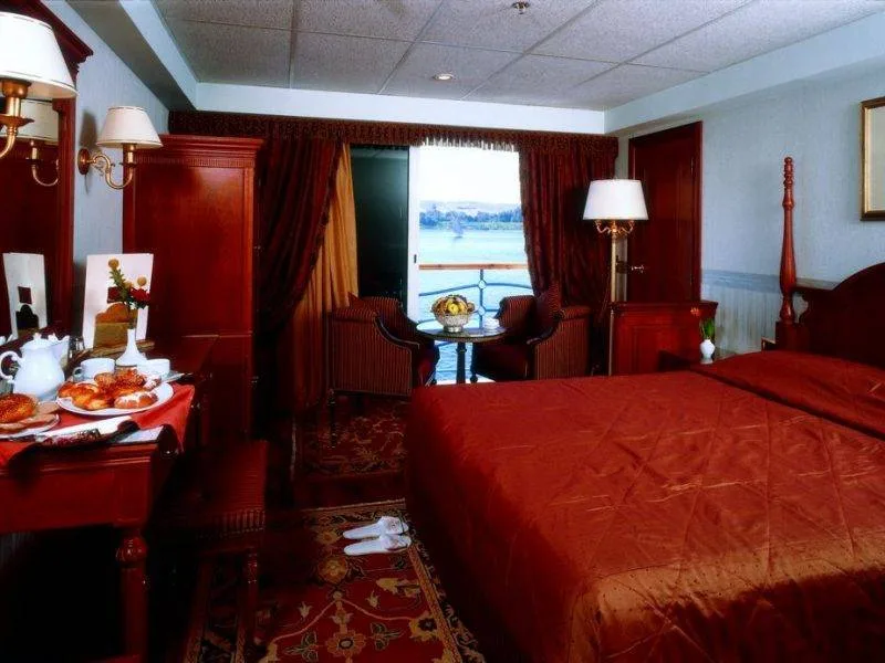 Luxury cabin on Royal Princess Nile Cruise Egypt with Nile view