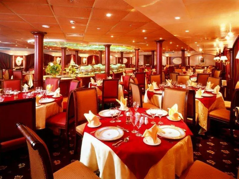 Fine dining restaurant aboard the Royal Princess Nile Cruise Egypt