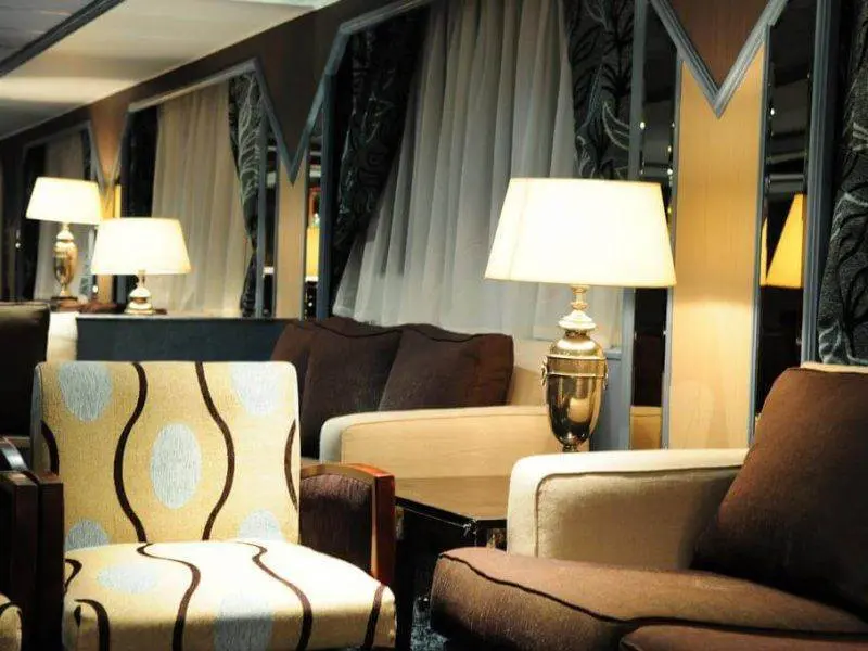 Comfortable lounge and bar area onboard MS Royal Ruby Nile Cruise