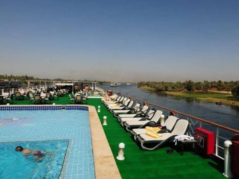 Luxury sundeck with Nile River view onboard MS Royal Ruby Nile Cruise
