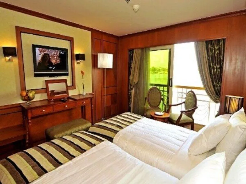 Royal Viking Nile Cruise luxury cabin with Nile River view