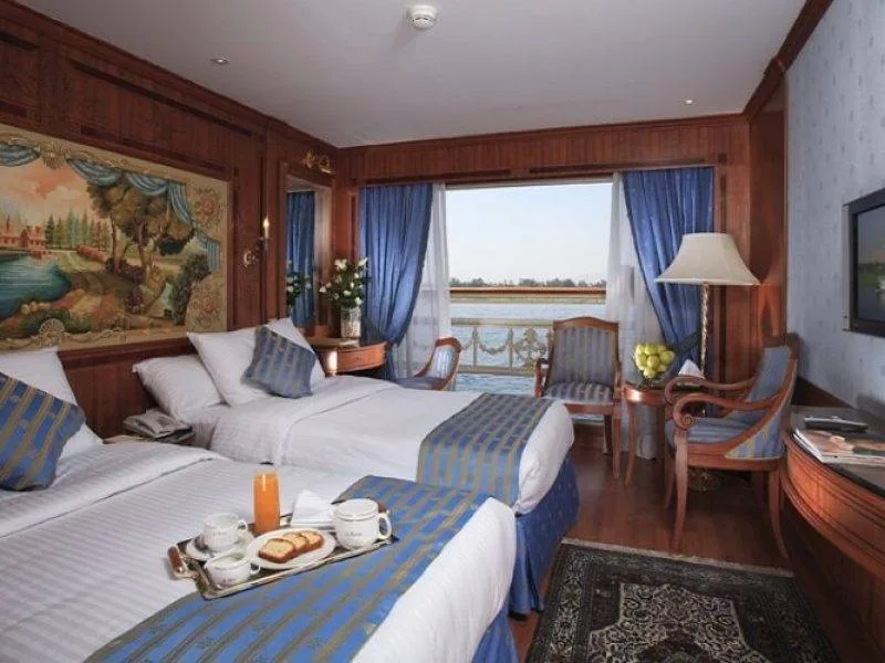 Sonesta St. George Nile Cruise offering deluxe cabins and Abu Simbel excursion