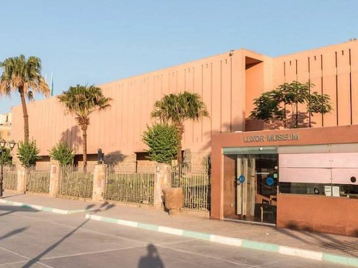 Luxor Museum building facade under blue sky