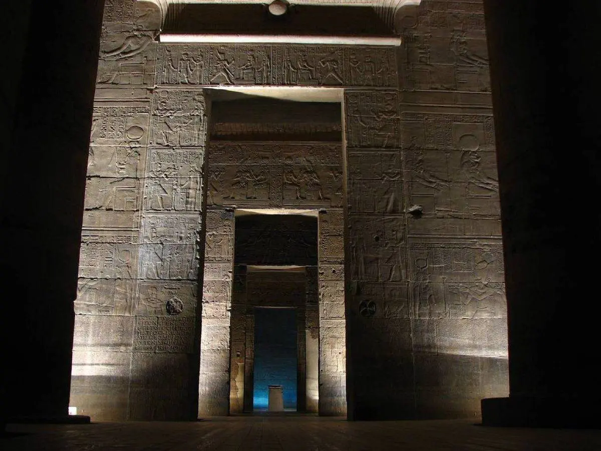 Philae Temple sound and light show at night in Aswan