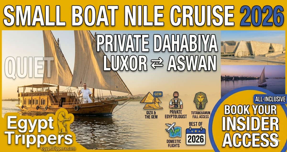 Small boat Nile cruise Egypt