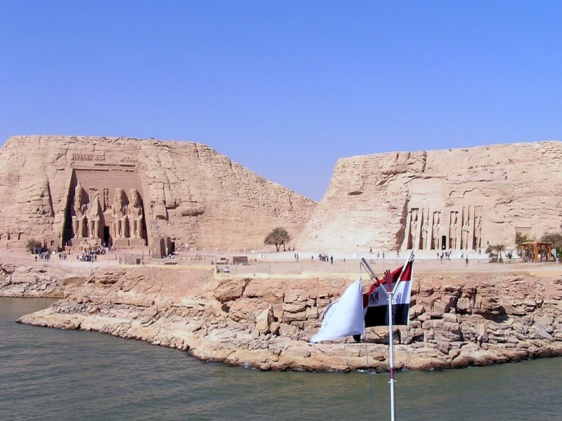 Abu Simbel Temple overlooking Lake Nasser