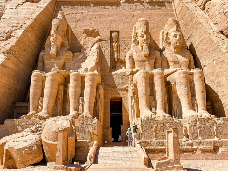 Abu Simbel Temple Egypt at sunrise