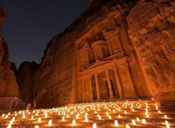 Petra at night